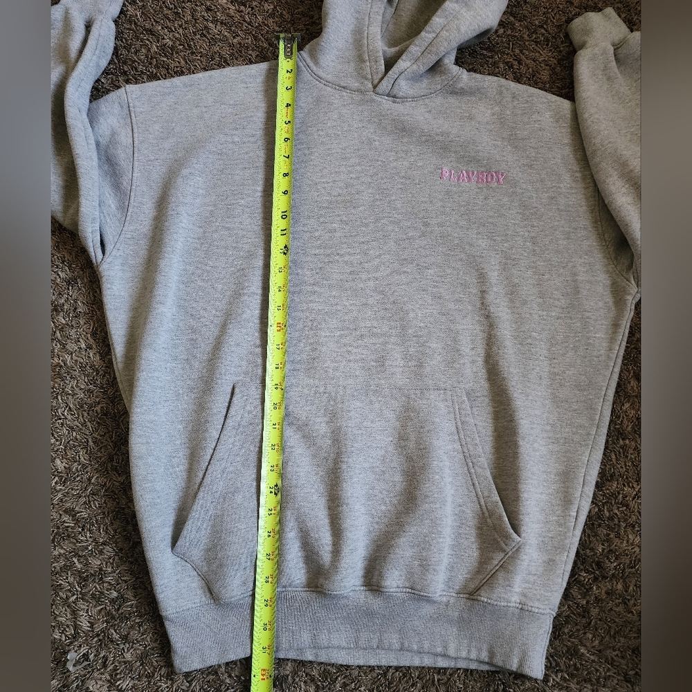 Playboy X Missguided Grey Nov. 2013 Magazine Cover Oversized Hoodie Us 2 View 5